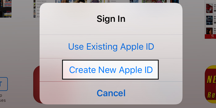 انشاء معرف Apple جديد